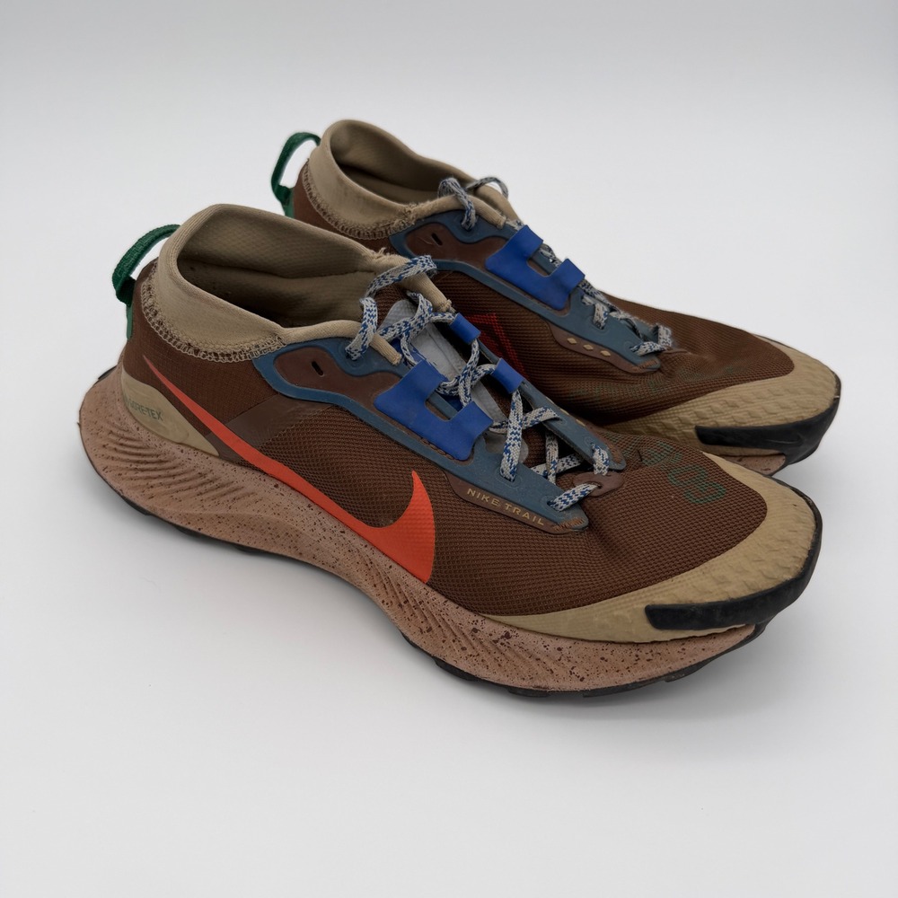 Nike Pegasus Trail 3 GORE-TEX Brown Orange Running Shoes DR0137-200 Mens 8